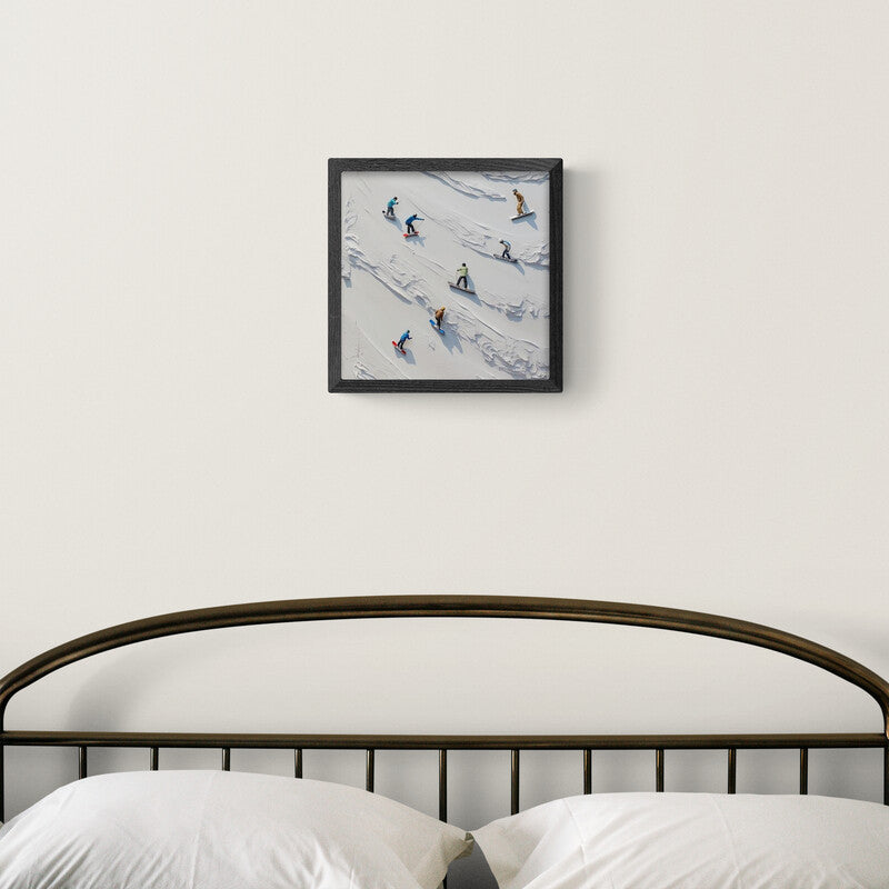 Modern Minimalism Natural Scenery Decorative Painting Texture Printing Skiing Wall Art Decorations