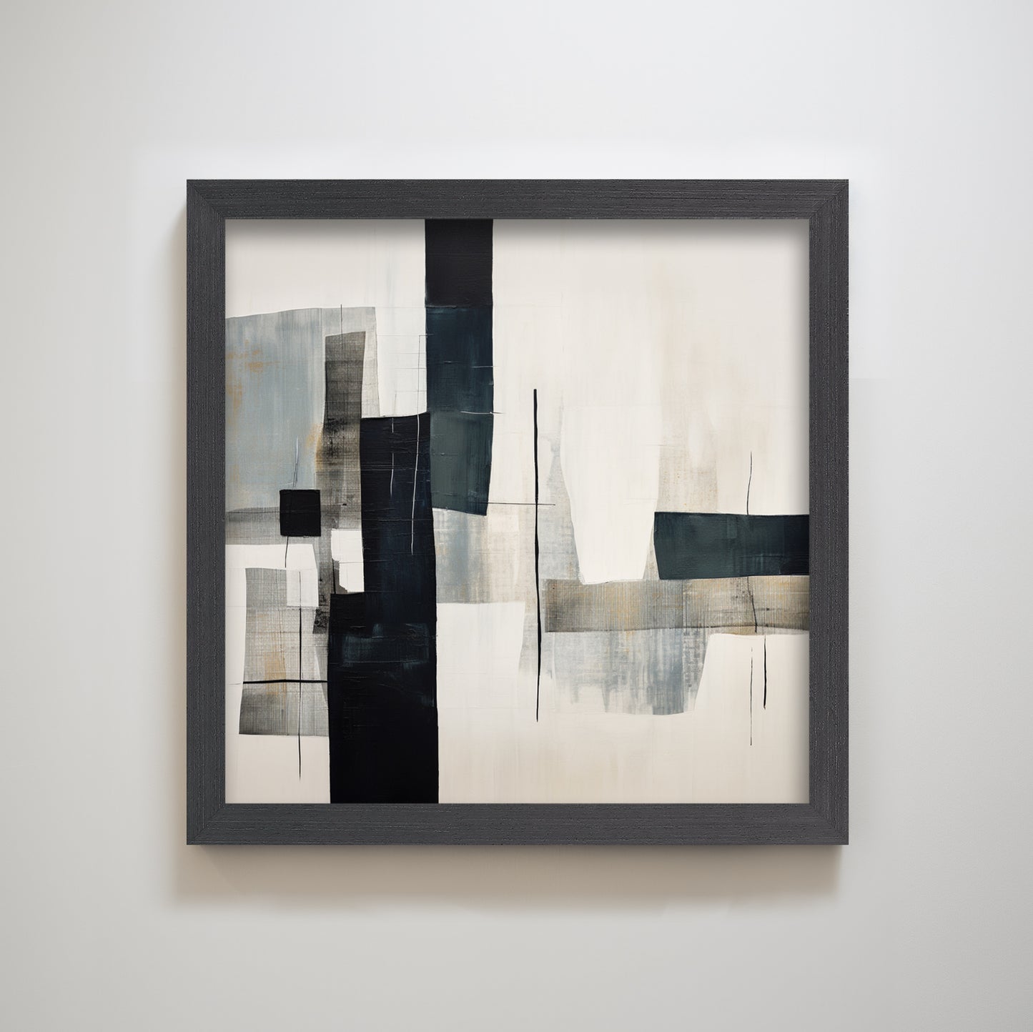 Framed Fabric Painting Texture Print Painting Abstract Rough Lines Home Decoration Painting