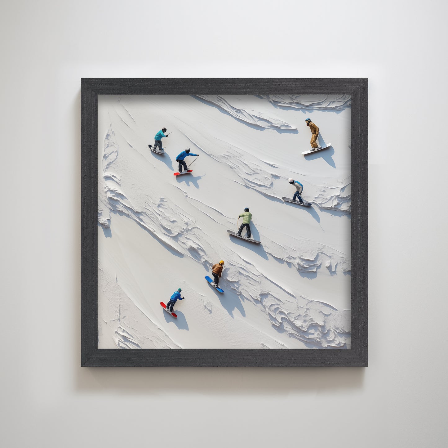 Modern Minimalism Natural Scenery Decorative Painting Texture Printing Skiing Wall Art Decorations