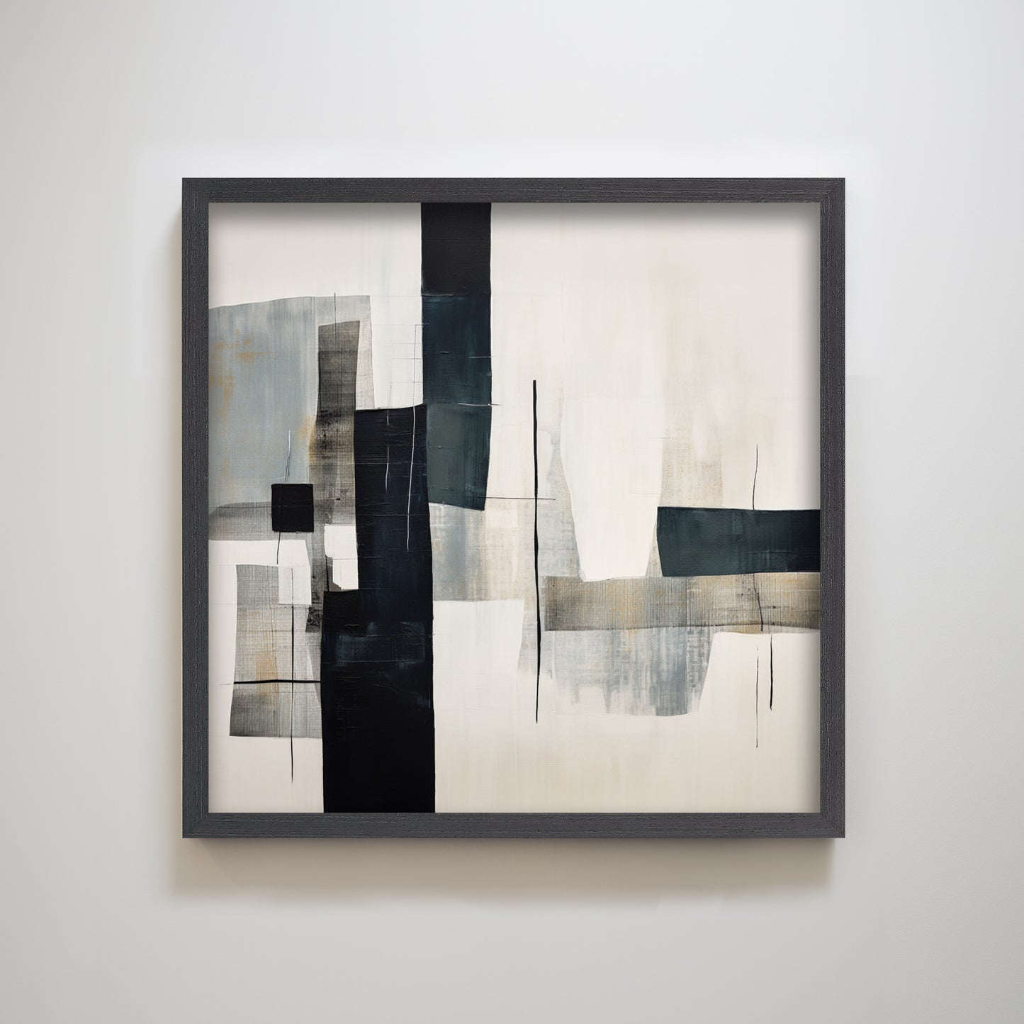 Framed Fabric Painting Texture Print Painting Abstract Rough Lines Home Decoration Painting