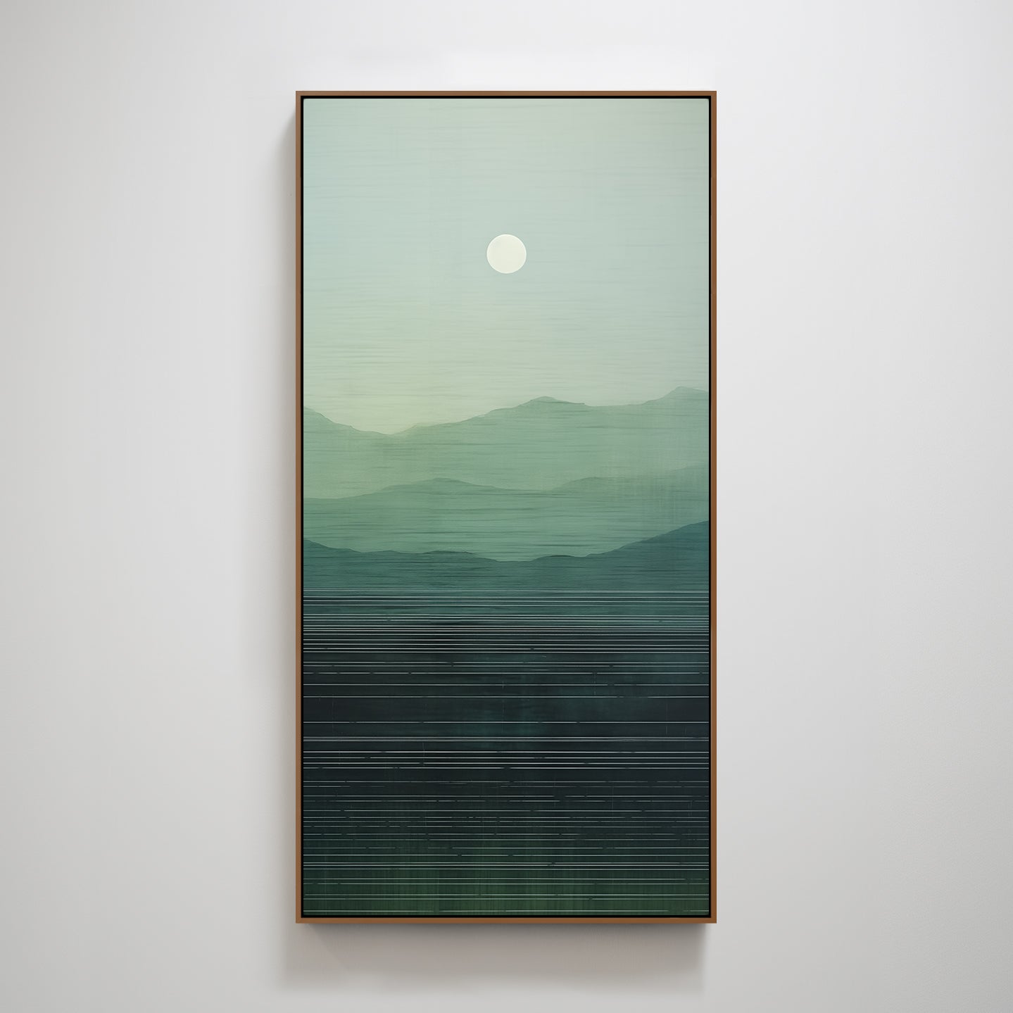 Green landscape Zen texture printing home decoration painting.