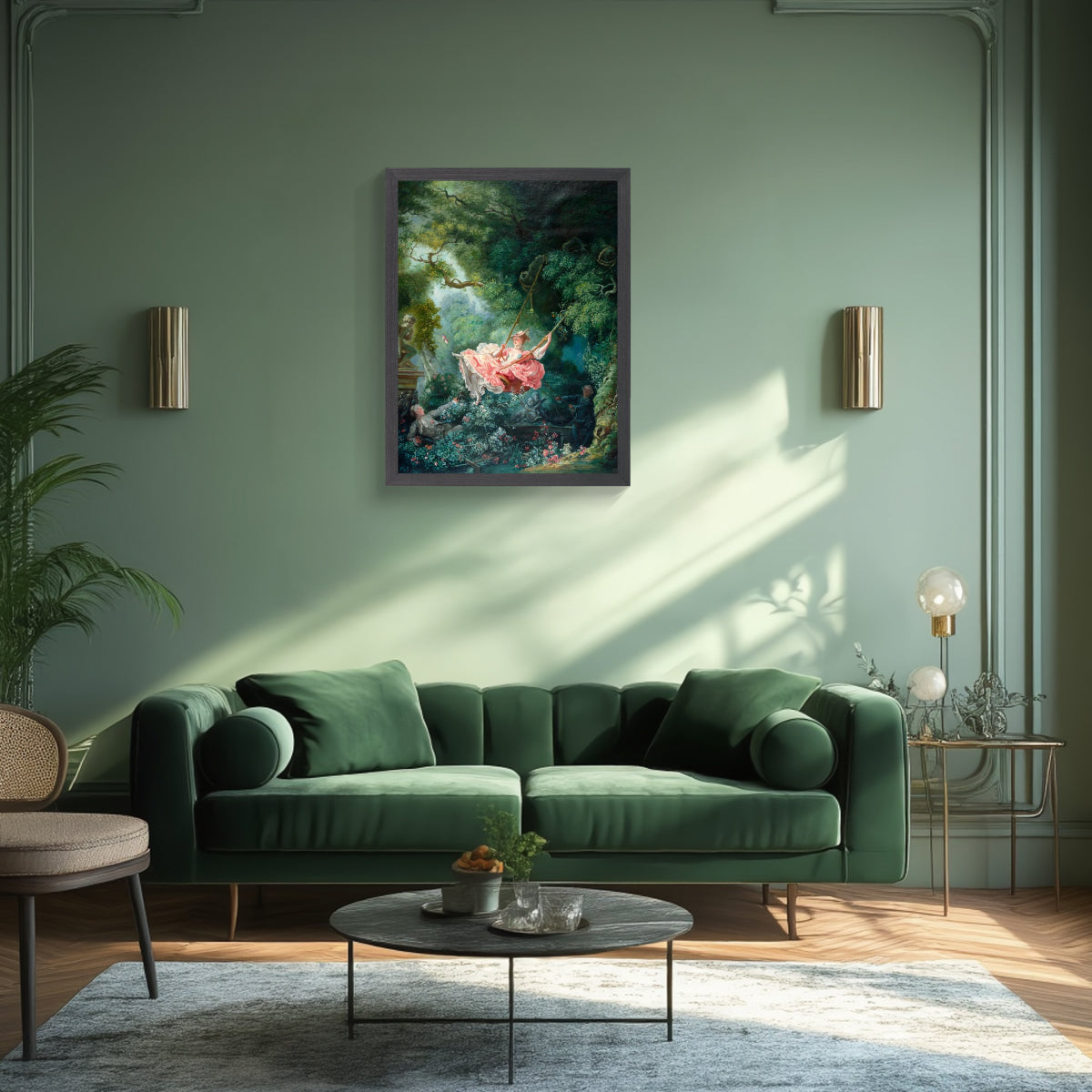 The Swing - Fragonard | Rococo Painting Wall Decor for Dining Room Design