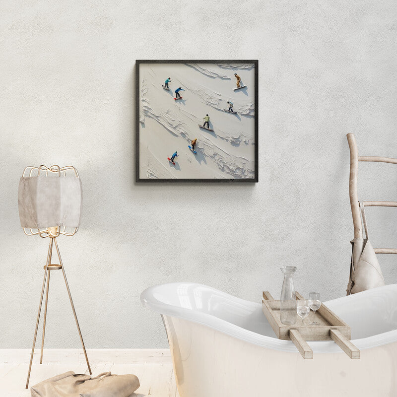 Modern Minimalism Natural Scenery Decorative Painting Texture Printing Skiing Wall Art Decorations