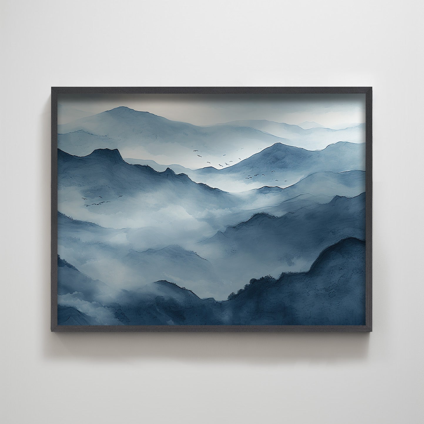 Blue mountain landscape home decoration painting.
