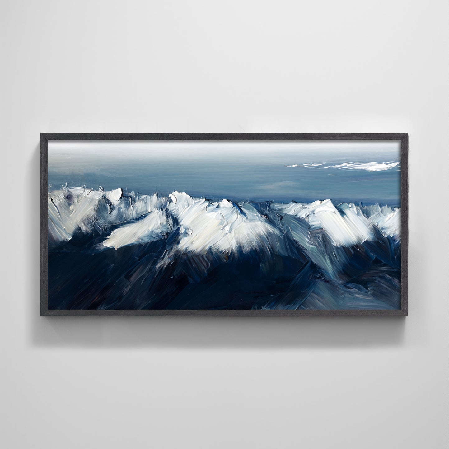Natural Scenery Mountain Decorative Painting Alps Snow Mountain Scenery Texture Printing Decoration Wall Painting