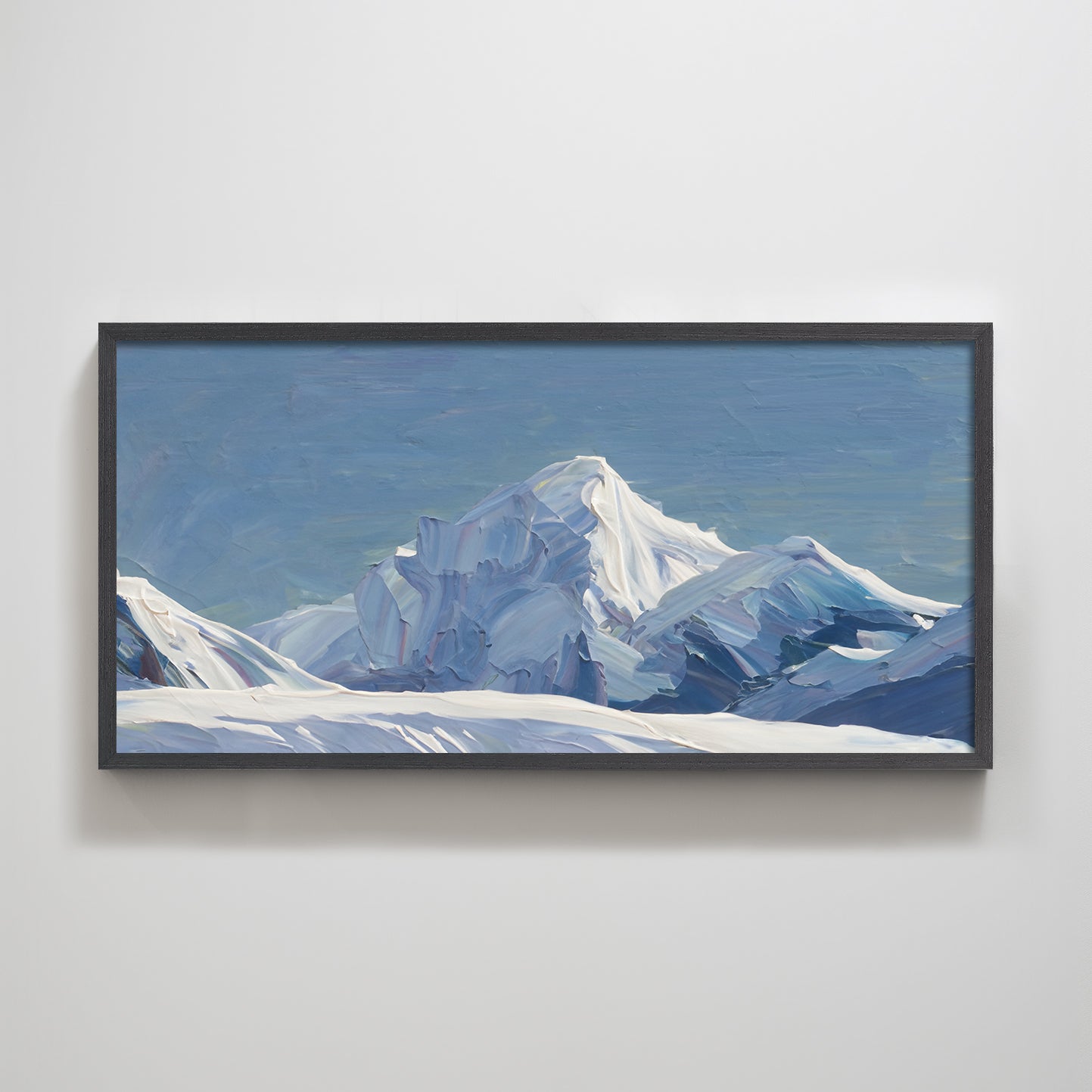 Blue snow mountain texture home decoration painting.