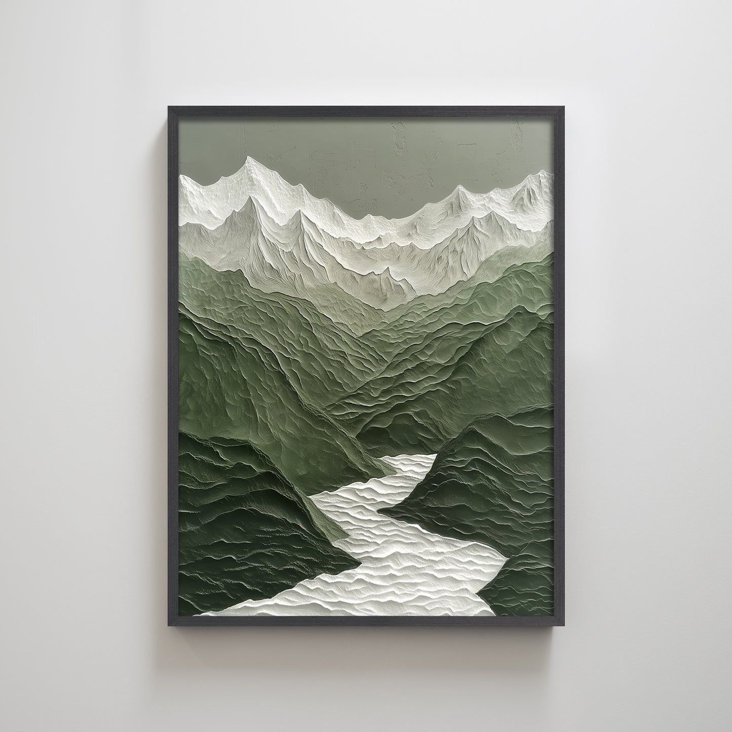 Green landscape texture home decoration painting.