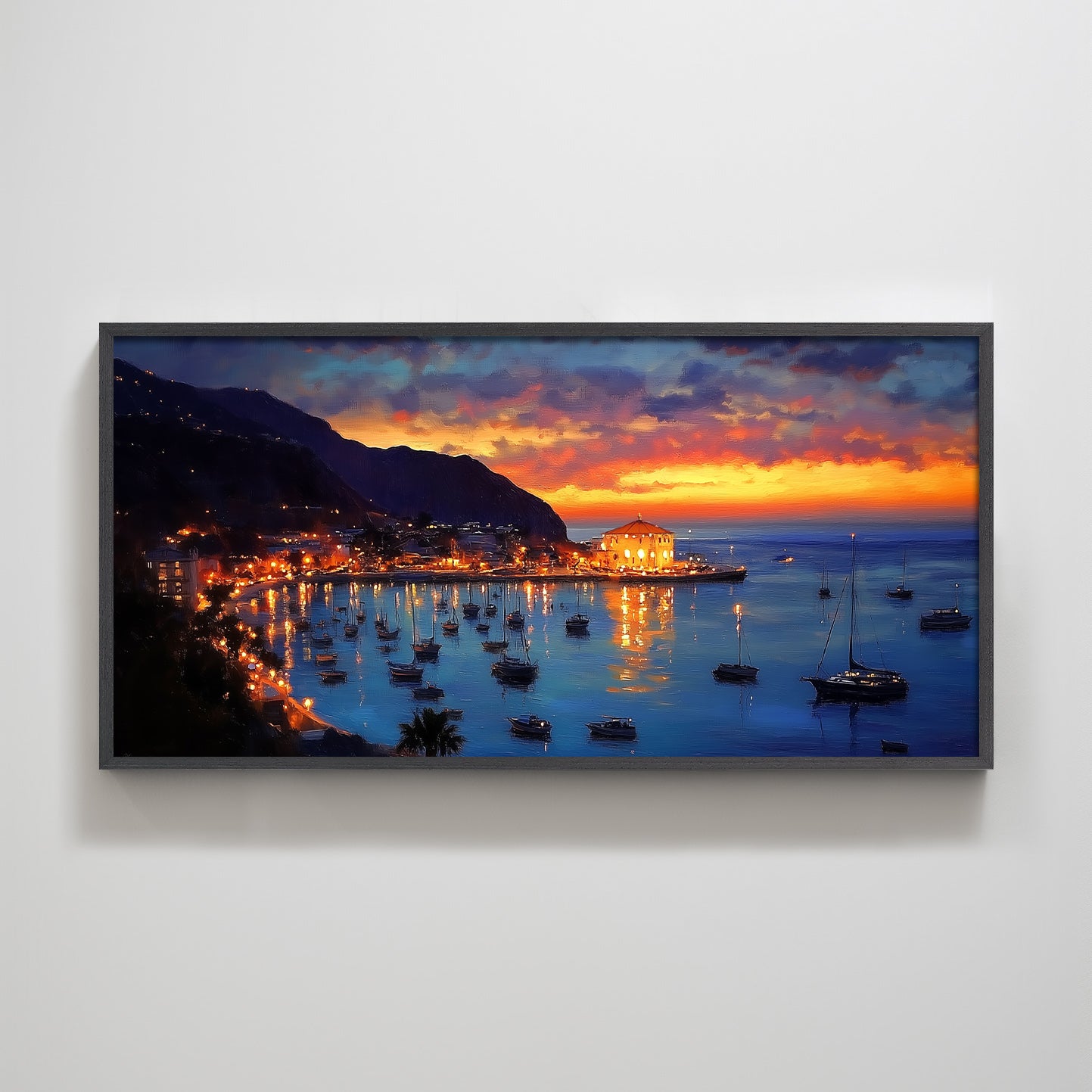 Natural night scene texture home decoration painting.