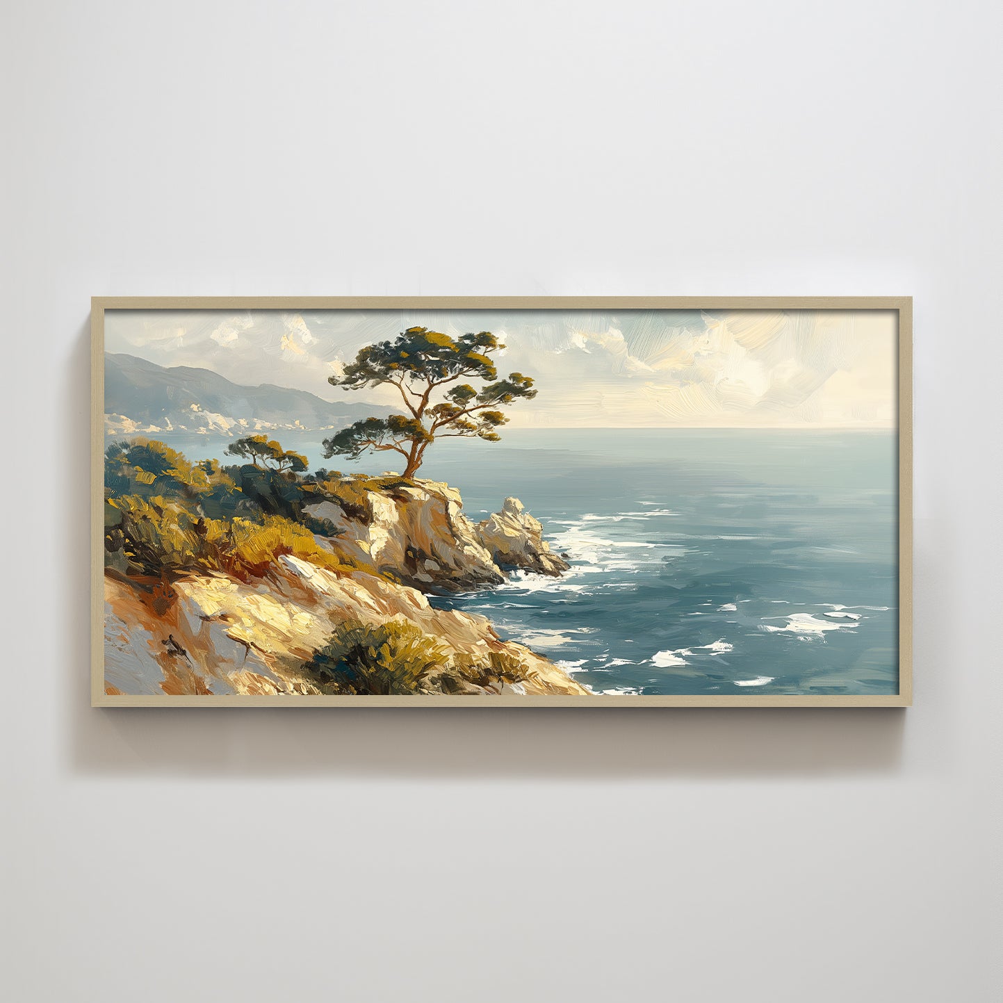 Carmel - Print on Board and with Natural Color Wood Frame