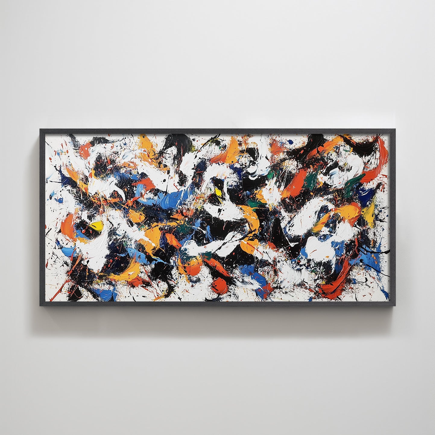 Abstract Colorful Brush Stroke Textured Art Print Wall Art Decor for Living Room Spaces