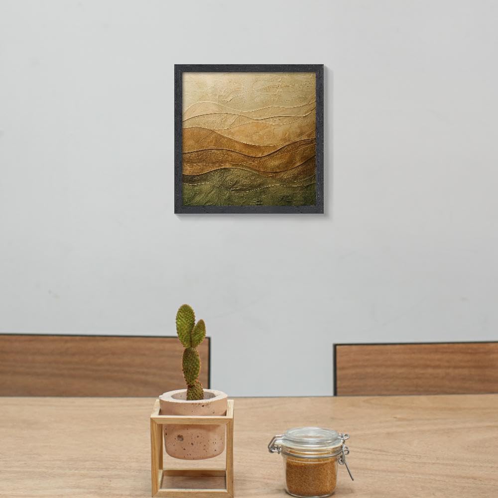 Minimal Natural earth-tone Modern abstract with wide waves of texture Warm-tones wand subtle