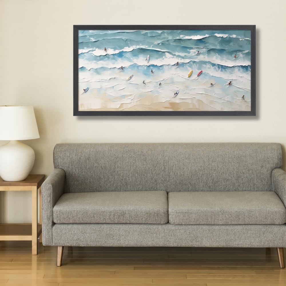 Holiday style beach texture print home decoration painting.