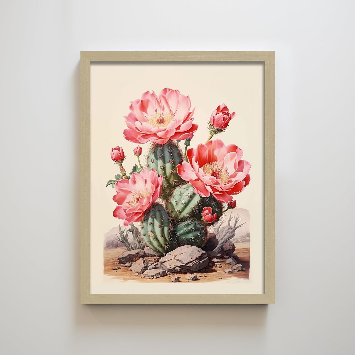 succulent wall art painting Succulent Plant Botanical Print Textured Wall Art Decor for Living Room Modern Home Style