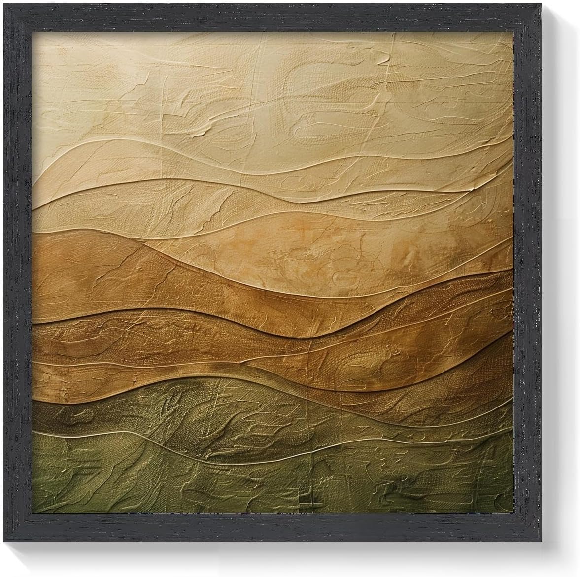 Minimal Natural earth-tone Modern abstract with wide waves of texture Warm-tones wand subtle