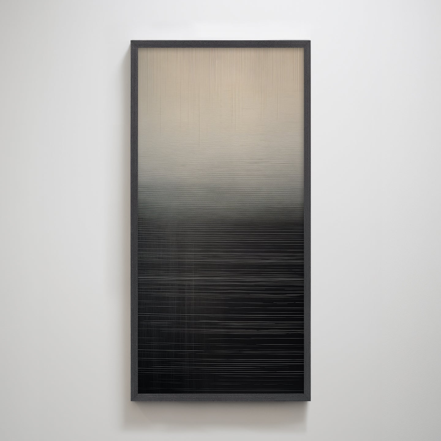 Abstract black beige river sea home decoration painting