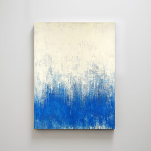 Cerulean Whispers Textured Art Print