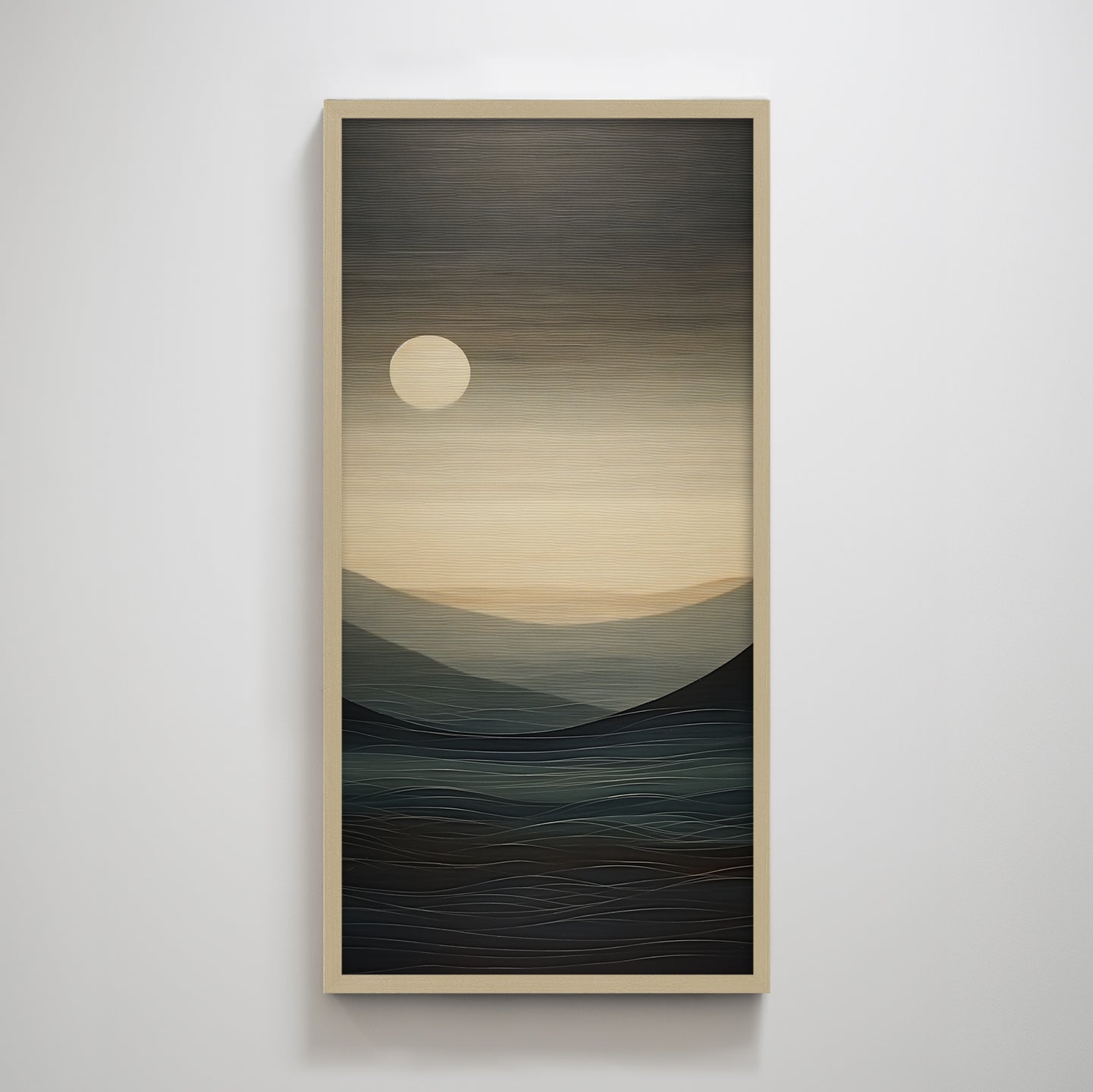 Sunset & Dawn Abstract Wabi Sabi Vertical Wall Art Print Wall Decoration Painting for Living Room