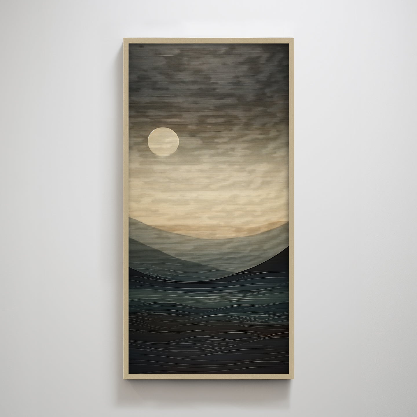 Sunset & Dawn Abstract Wabi Sabi Vertical Wall Art Print Wall Decoration Painting for Living Room