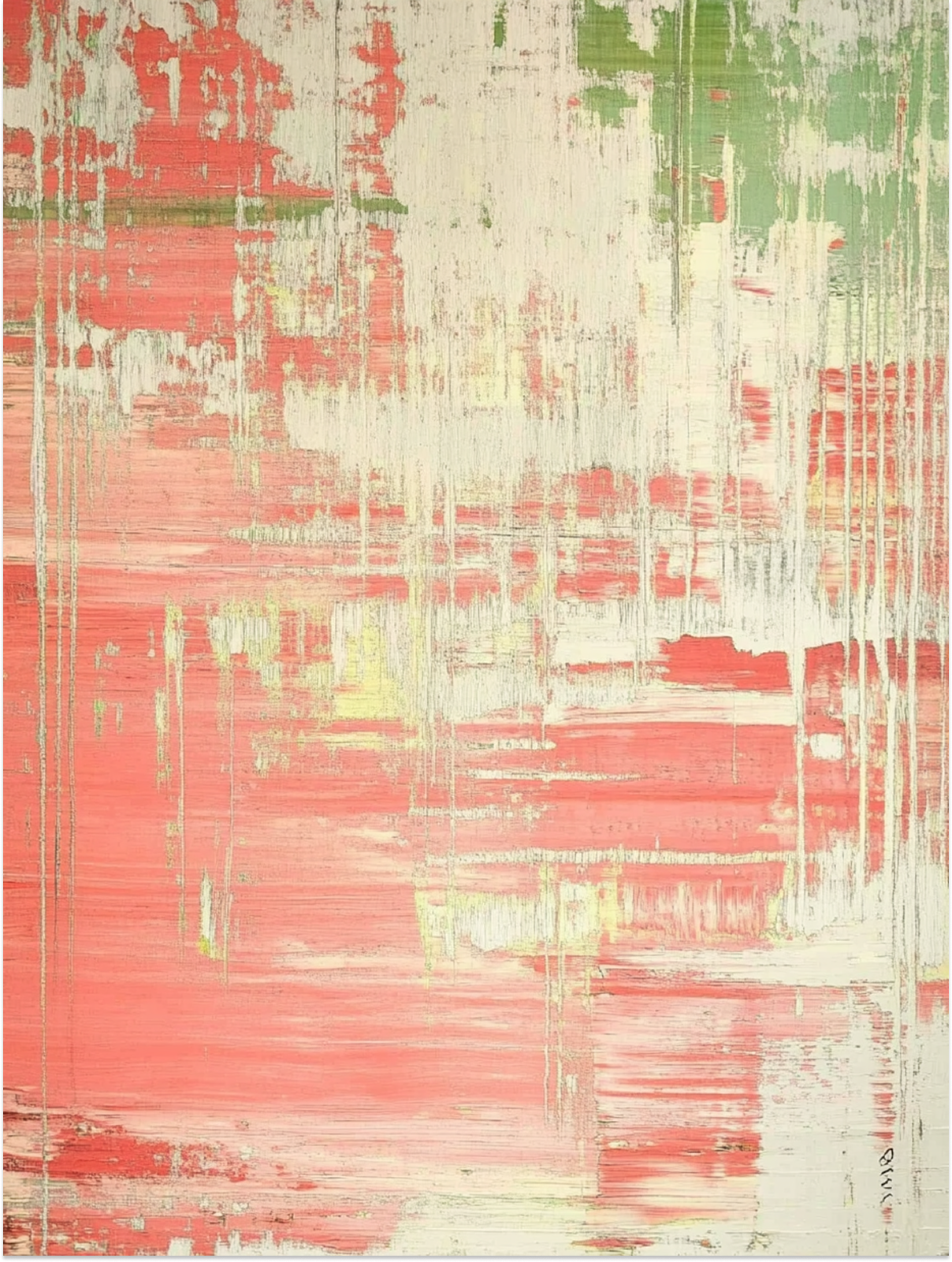 Fractured Layers Textured Art Print