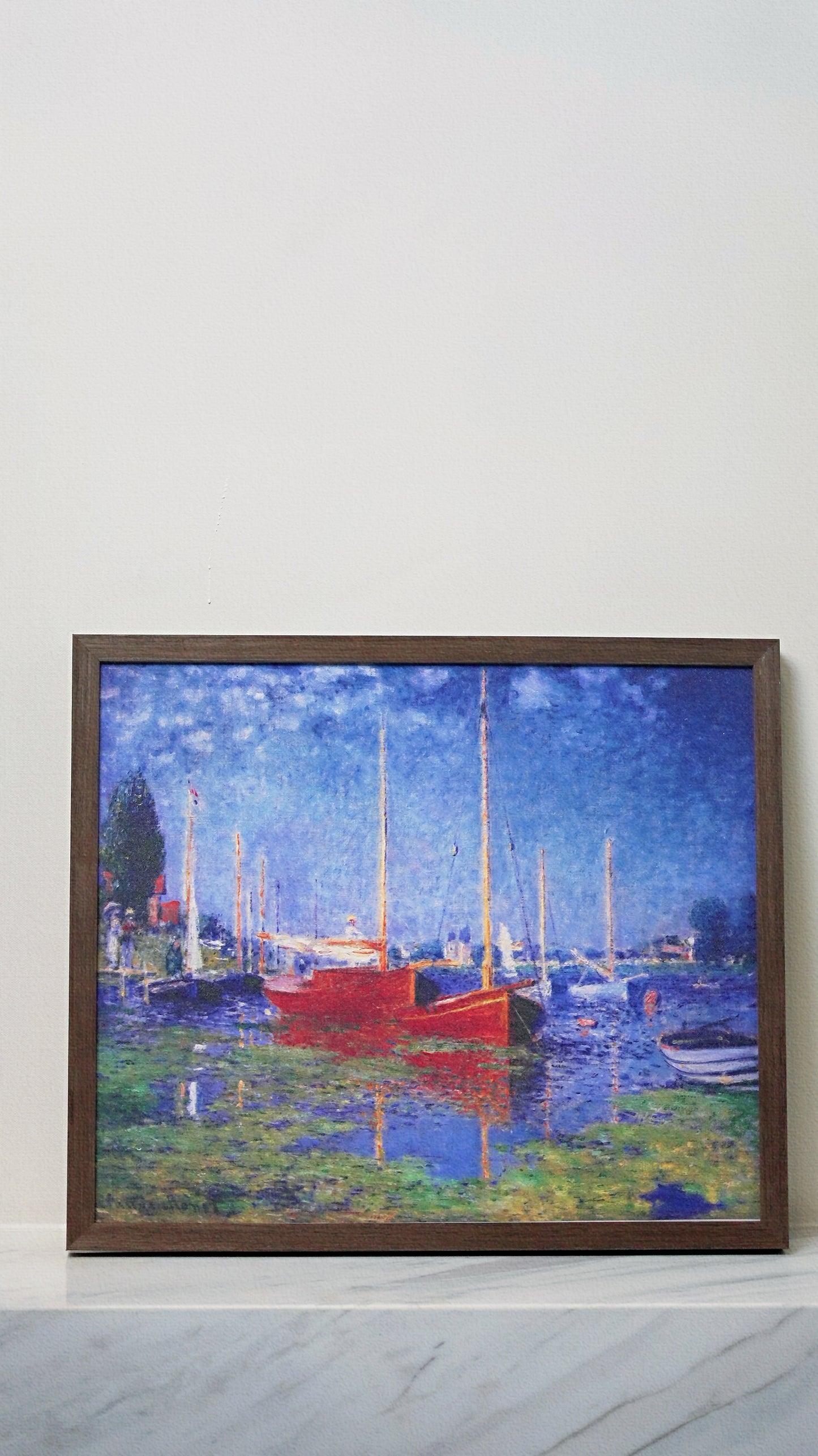 Red Boats at Argenteuil |Painting Wall Decor Red Boats at Argenteuil Decor