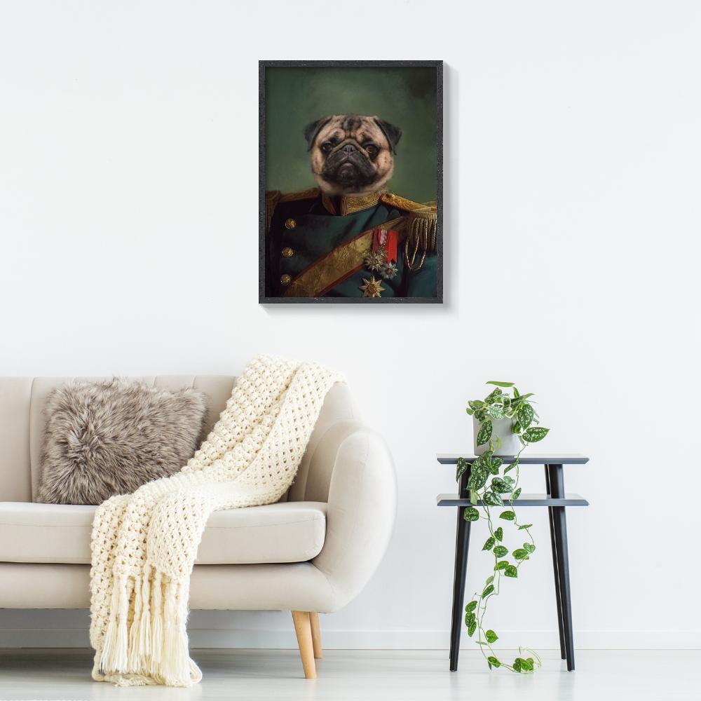 Template Officer Dog | Decorative Officer Dog Wall Art for Living Room