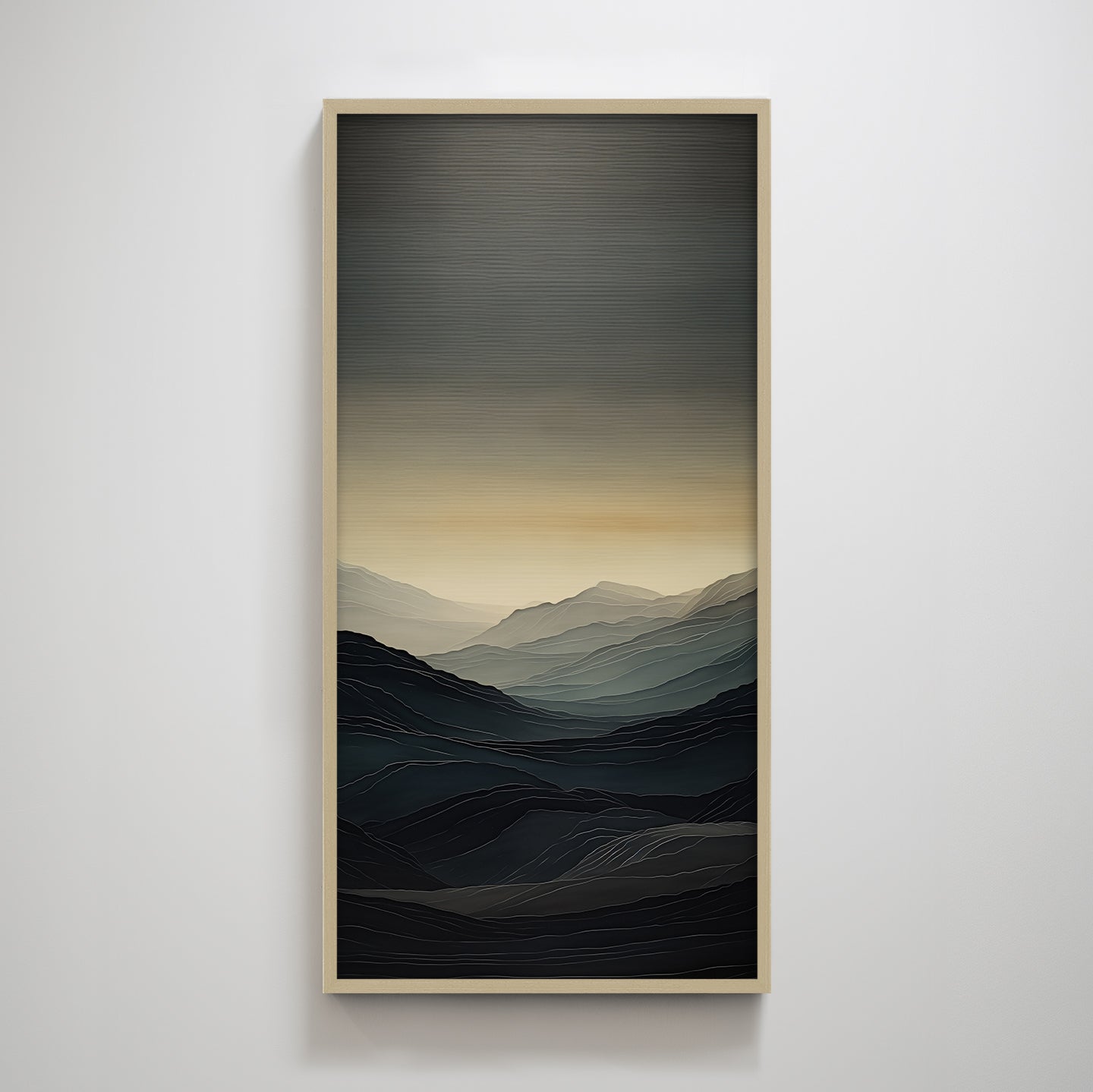 Sunset & Dawn Abstract Wabi Sabi Vertical Wall Art Print Wall Decoration Painting for Living Room