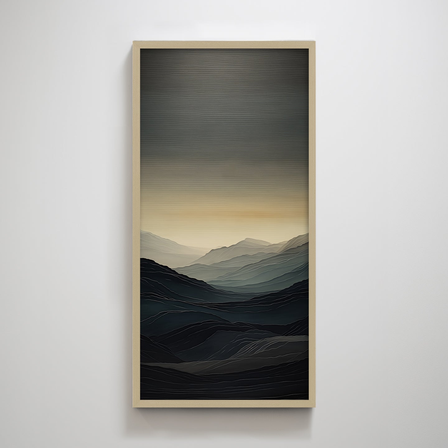 Sunset & Dawn Abstract Wabi Sabi Vertical Wall Art Print Wall Decoration Painting for Living Room