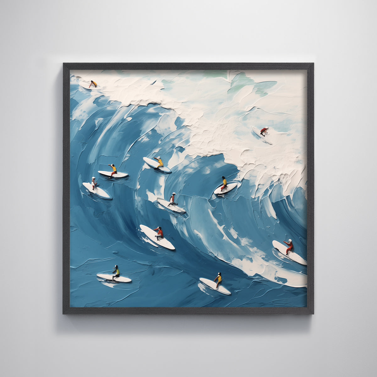 Blue surf texture home decoration painting.