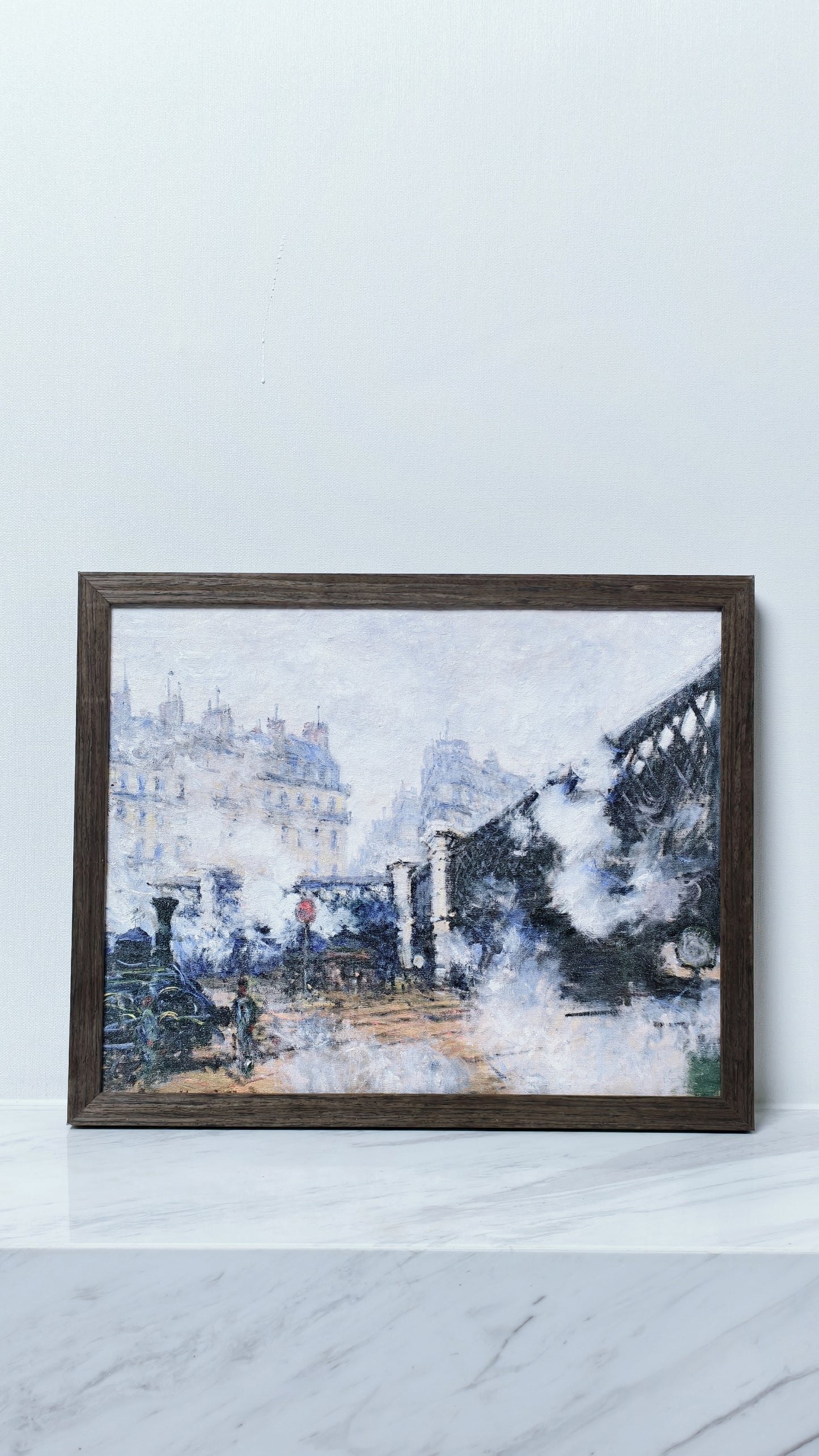 Saint-Lazare Station Station: The Arrival of the Train | Canvas Painting Wall Decor Saint-Lazare Station Train Arrival Decor