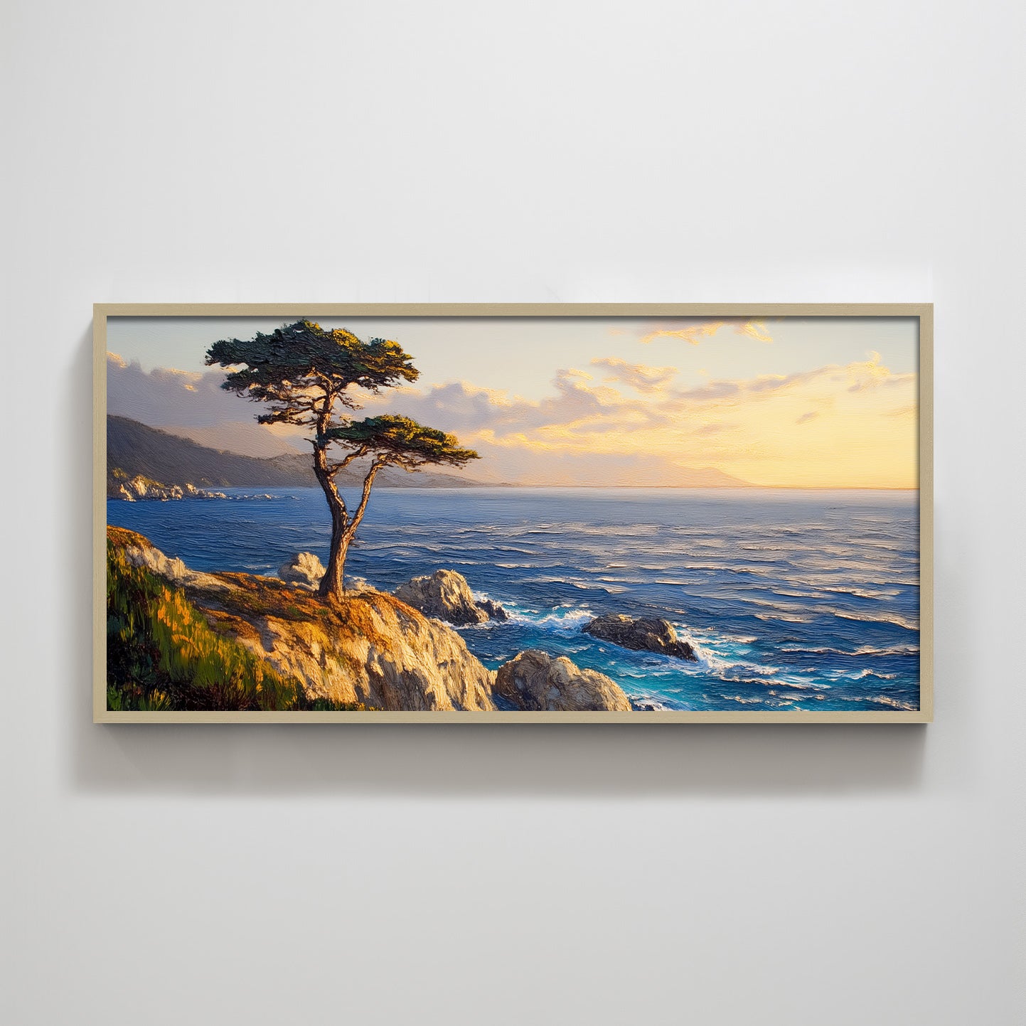 Seaside landscape texture home decoration painting.