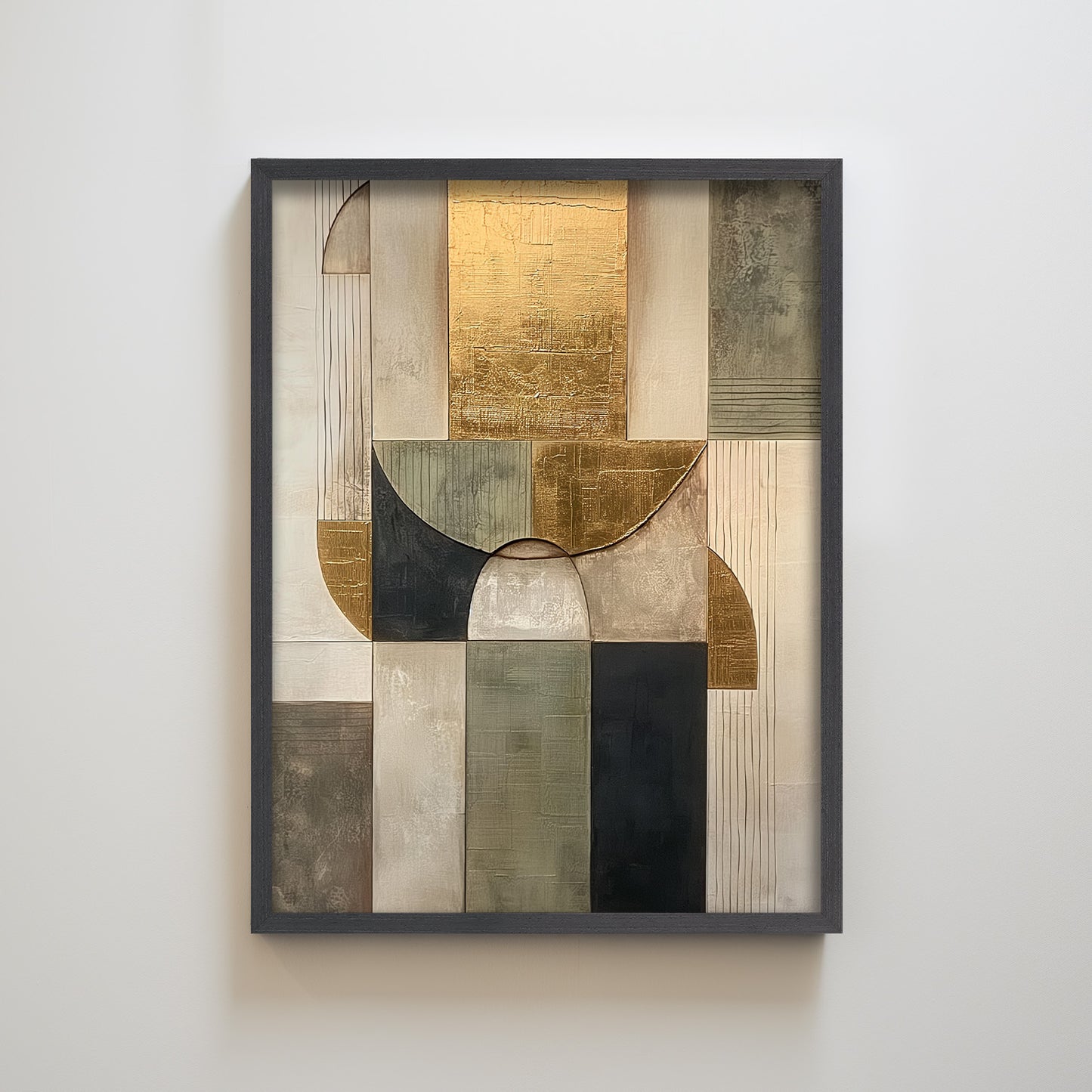 Abstract Gold Matcha Fabric Texture Art Print Modern Wall Art Decor for Living Room Elegant Style