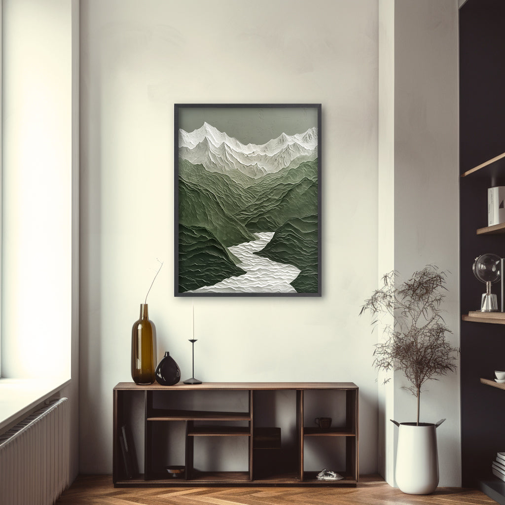 Green landscape texture home decoration painting