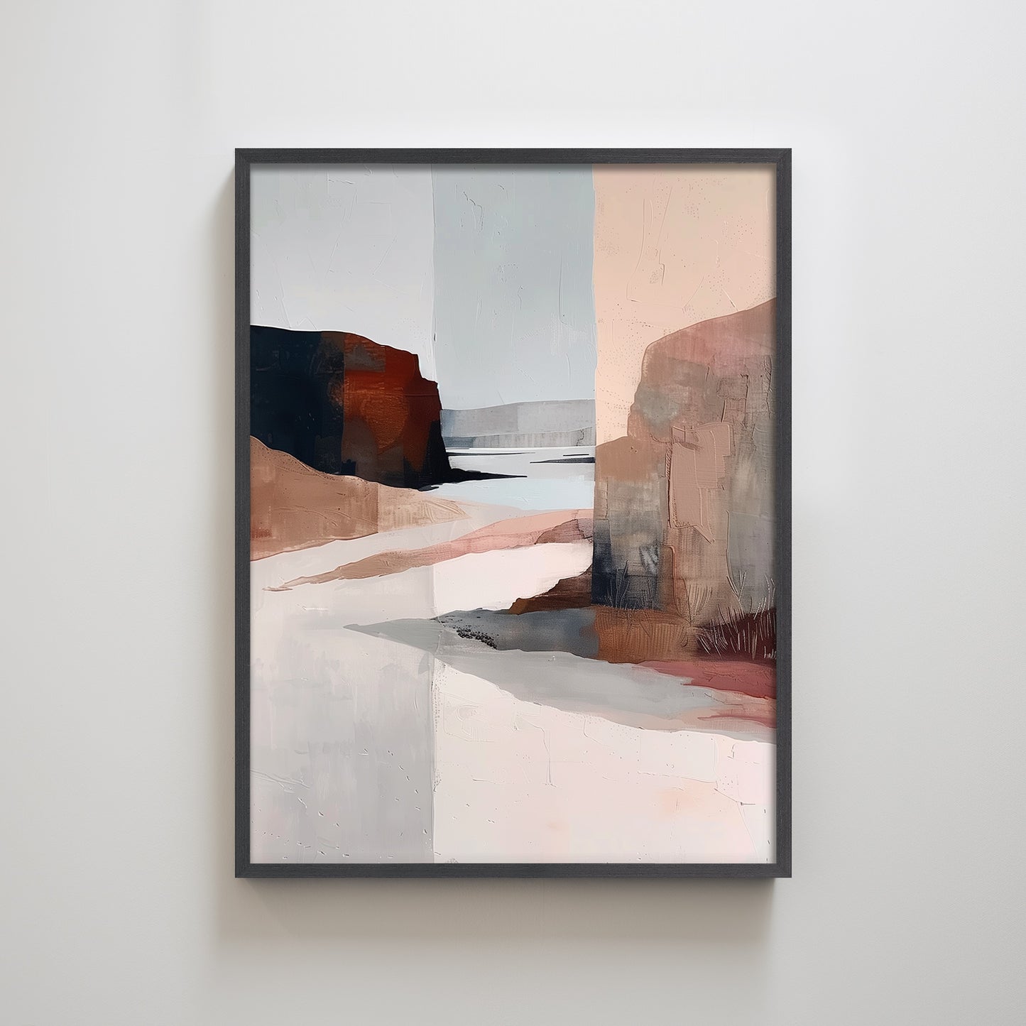 Morandi beach landscape texture home decoration painting