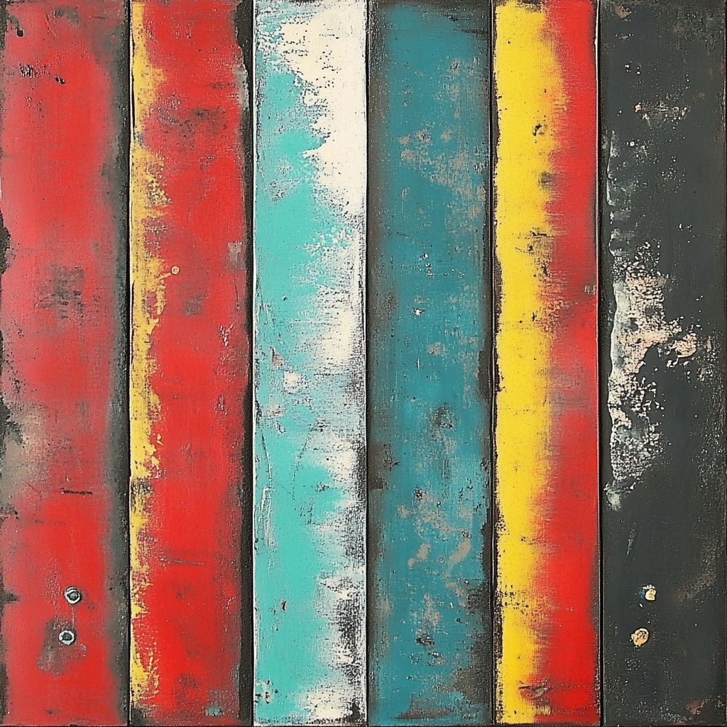 Rainbow Slate Textured Art Print