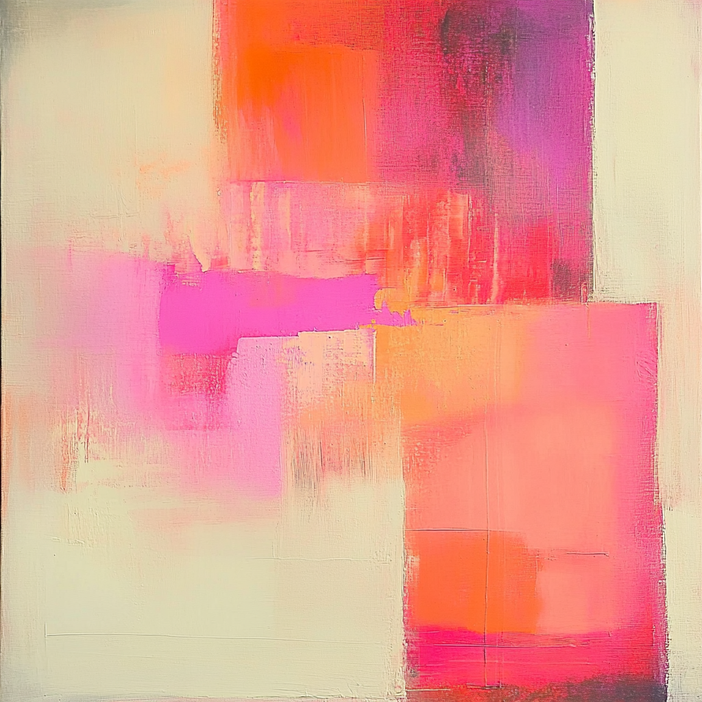 Sand Pink And Yellow Textured Art Print