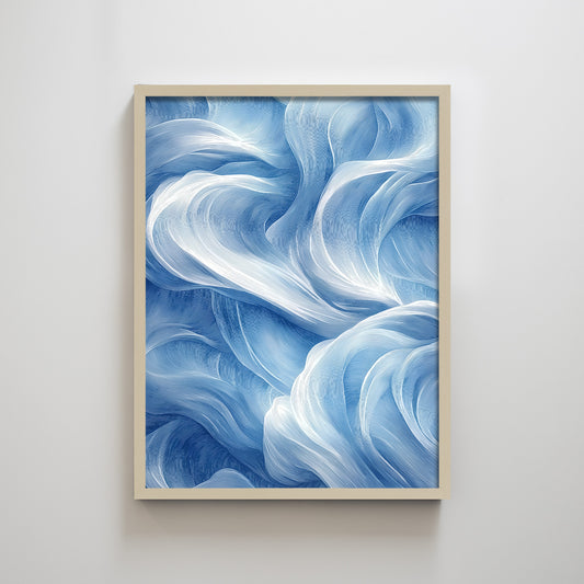 Abstract Blue Silk Sky