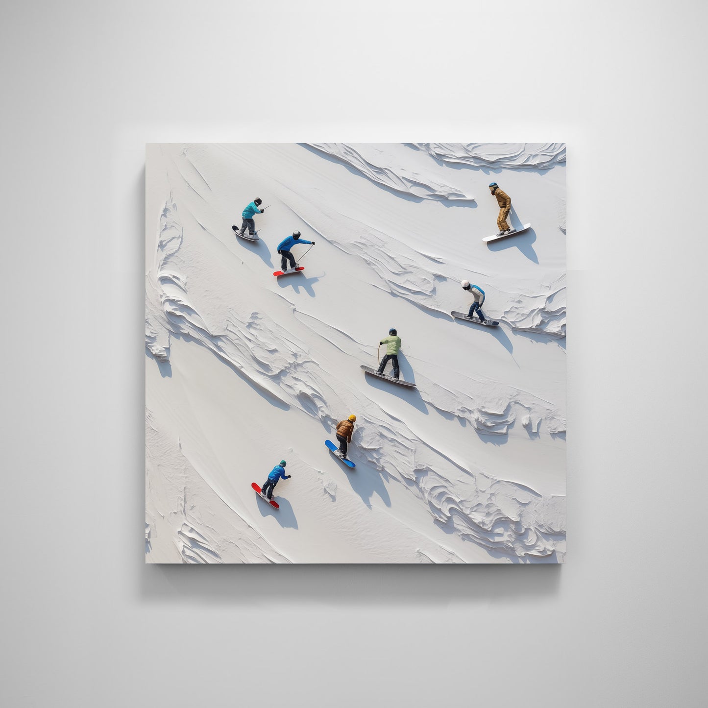 Modern Minimalism Natural Scenery Decorative Painting Texture Printing Skiing Wall Art Decorations