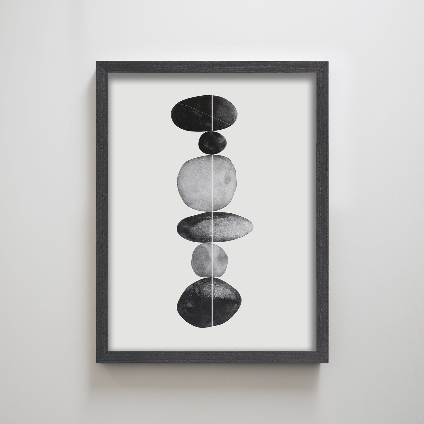 Abstract Minimalist Pebble Stone Wabi Sabi Zen Texture Art Print Wall Decor Japandi