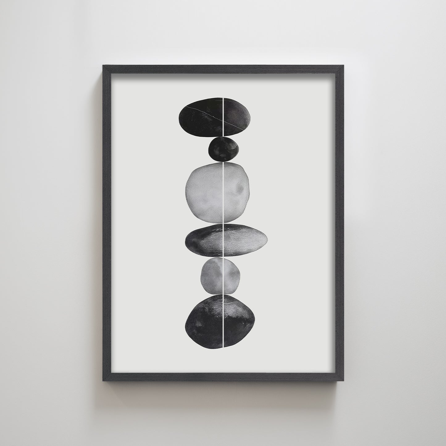 Abstract Minimalist Pebble Stone Wabi Sabi Zen Texture Art Print Wall Decor Japandi