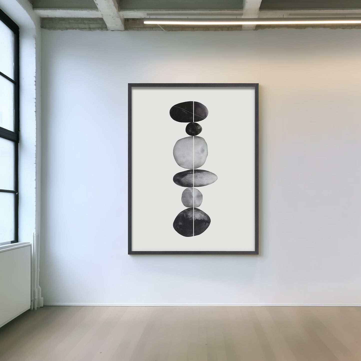 Abstract Minimalist Pebble Stone Wabi Sabi Zen Texture Art Print Wall Decor Japandi