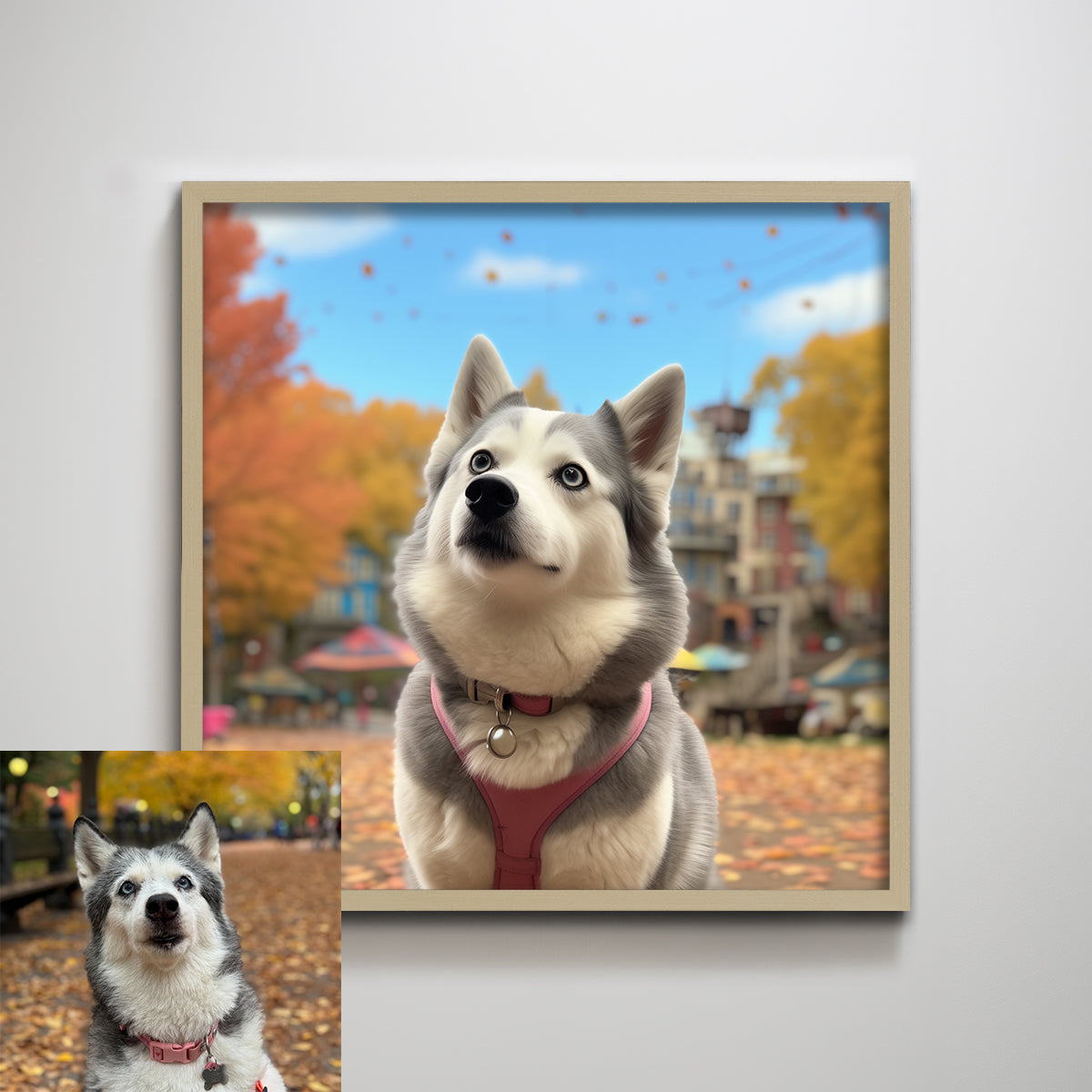 Custom pet portraits, personalized wall art for pet owners