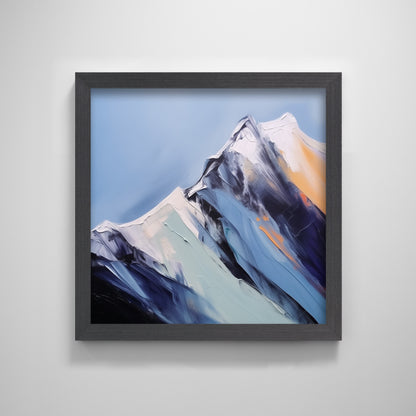 Mountain Landscape Colorful Abstract Textured Printing Wall Art