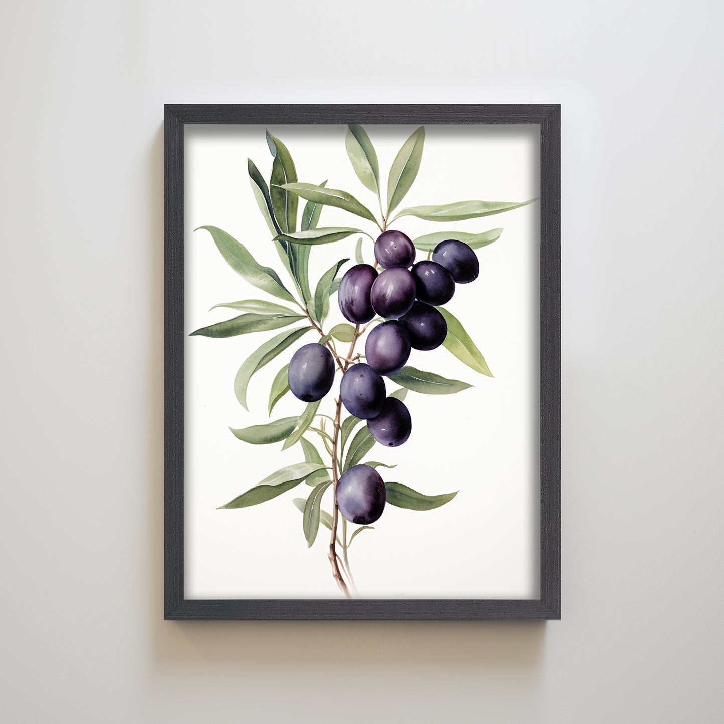 Olive Plants Leaves Abstract Minimal Art Print Nature Wall Art