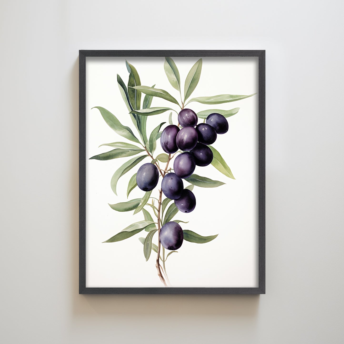 Olive Plants Leaves Abstract Minimal Art Print Nature Wall Art