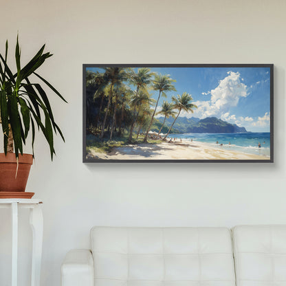 Wakiki Beach | Tropical Wall Art Print for Coastal Home Decor