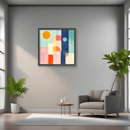 Abstract Color Blocks | Modern Geometric Wall Art for Contemporary Interiors