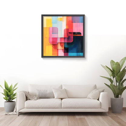 Colored Squares | Modern Geometric Wall Art for Contemporary Home Decor
