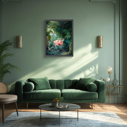 The Swing - Fragonard | Rococo Painting Wall Decor for Dining Room Design