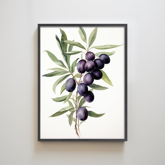 Olive Plants Leaves Abstract Minimal Art Print Nature Wall Art