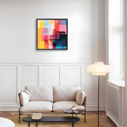 Colored Squares | Modern Geometric Wall Art for Contemporary Home Decor